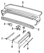 6940175 - Body: Bumper Clamp for Saab: 900 Image