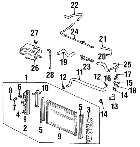 Radiator & Components for 2003 Oldsmobile Aurora #0