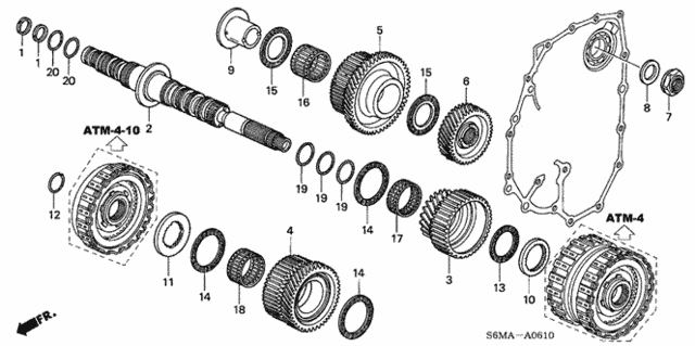 AT Secondary Shaft for 2006 Acura RSX #0