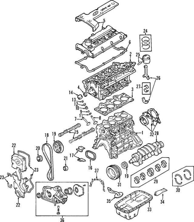 2304023300 - : Piston Ring Set for Hyundai Image