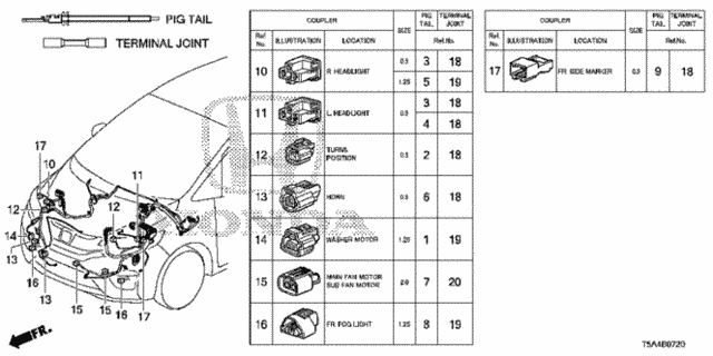 Electrical Connectors (FR.) for 2016 Honda Fit #0