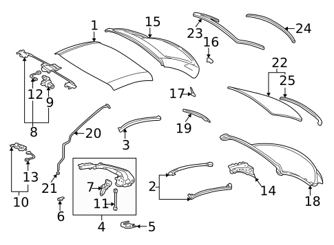 Top & Components for 2007 Lexus SC430 #0