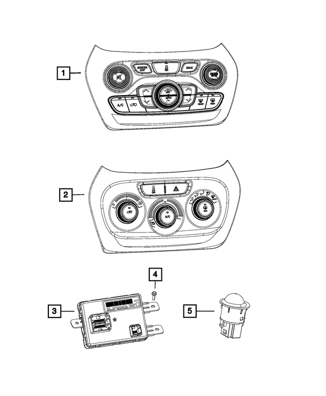 68103285AJ - : A/C And Heater Module for Mopar Image