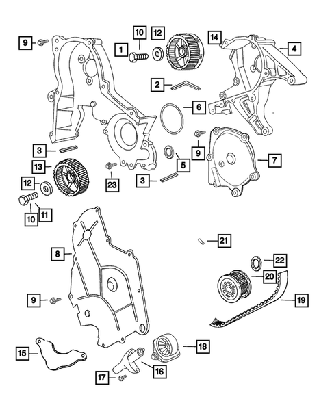 Timing Belt and Cover for 2001 Chrysler 300M #0