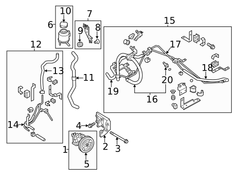 Pump & Hoses for 2012 INFINITI M56 #0