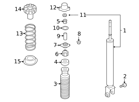 Shocks & Components for 2008 INFINITI M35 #0
