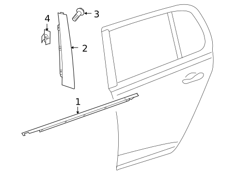 Exterior Trim - Rear Door for 2012 Volkswagen GTI #0