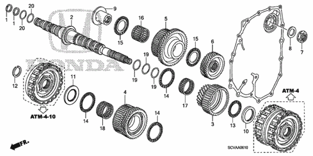 AT Secondary Shaft for 2008 Honda Element #0