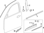 84795028 - : 2021-2025 Buick Envision - Chrome Front Passenger Side Door Molding Insert for GM Image