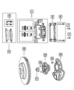 R5137670AB - Brakes: Disc Brake Caliper Assembly, Remanufactured, Left for Mopar Image
