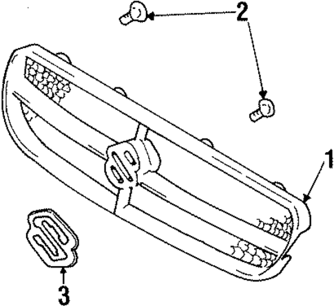 Grille & Components for 2001 Suzuki Esteem #0