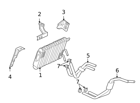 Trans Oil Cooler for 2004 Mitsubishi Endeavor #0