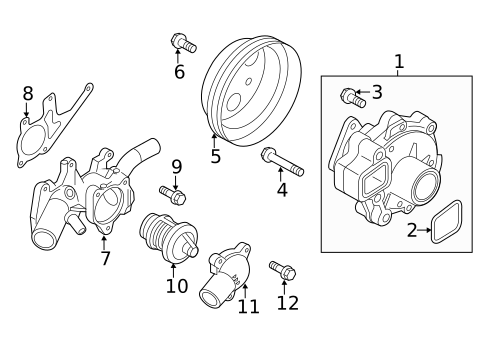 Water Pump & Related Components for 2014 Mazda CX-5 #2