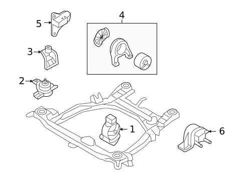 Engine & Trans Mounting for 2010 Hyundai Santa Fe #0