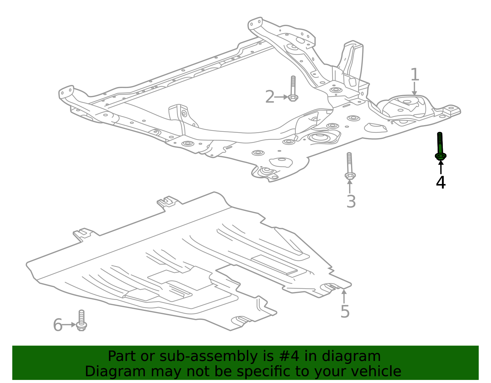 2020-2026 GM Suspension Cross-Member Bolt 11549247 GM | GMPartsDirect.com