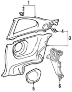 6248020180C0 - : 1994-1998 Toyota Celica - Upper Quarter Trim for Toyota: Celica Image