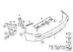 51127242321 - : Bumper Trim Panel, Primed, Rear for BMW Image