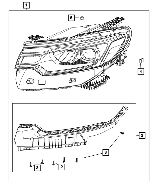 68640575AA - Electrical: Headlamp Bracket Kit, Right for Mopar Image