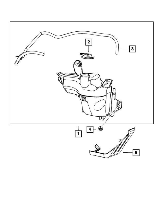 68084831AB - Cooling: Coolant Recovery Bottle Hose for Mopar Image
