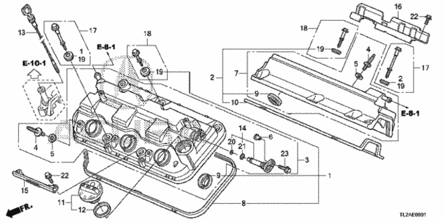 Cylinder Head Cover (V6) for 2013 Acura TSX #0