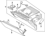 84511XG000CGR - Body: Glove Box Frame for Kia: EV6 Image