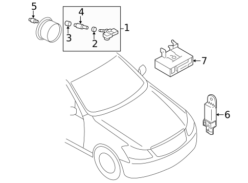 Tire Pressure Monitor Components for 2011 INFINITI M37 #0