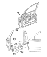 55256361AG - Doors and Related Parts: Front Door, Left for Mopar Image
