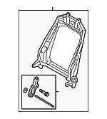 8W6881516D - Body: Seat Back Frame for Audi Image