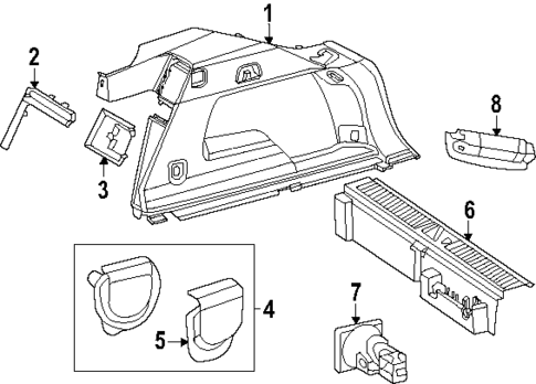 Interior Trim - Rear Body for 2025 Mercedes-Benz EQE SUV AMG&reg; #0