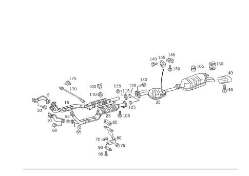 Exhaust System Used on Twelve-Cylinder Gasoline Vehicles for 1993 Mercedes-Benz 600SL #3