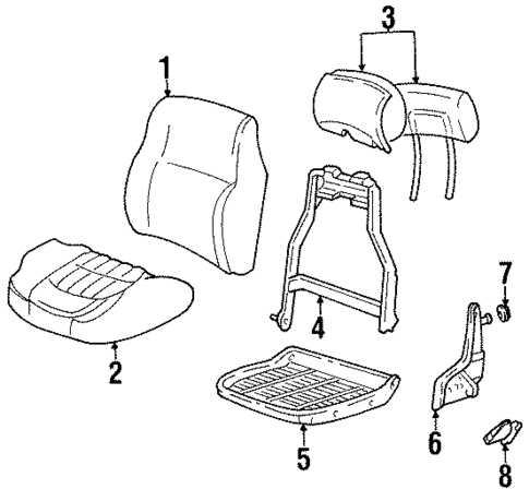 Front Seat Components for 1998 Chevrolet Lumina #0