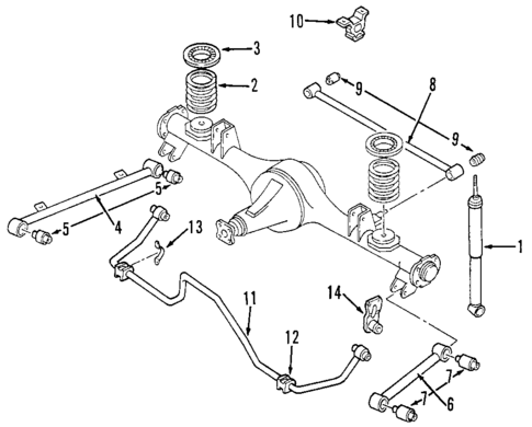 Rear Suspension for 2000 Honda Passport #1