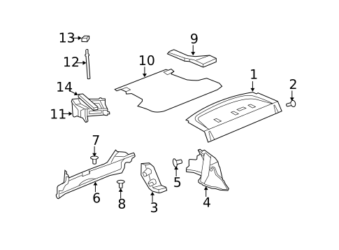 Interior Trim - Rear Body for 2010 Dodge Avenger #0
