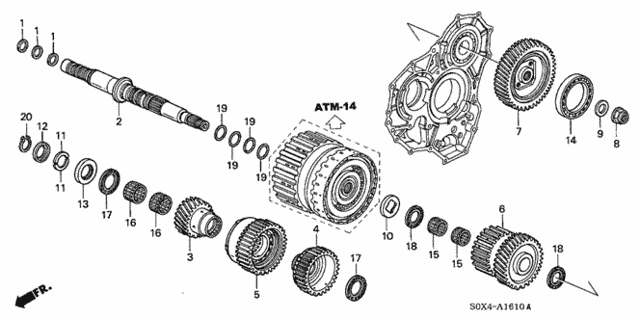 AT Secondary Shaft (5AT) for 2004 Honda Odyssey #0