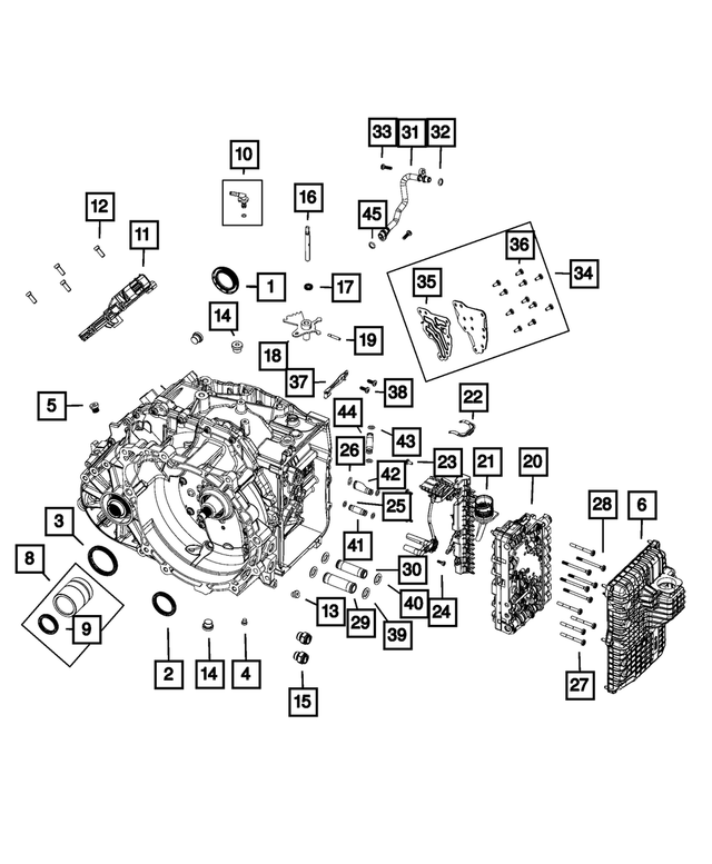 52854578AA - 948TE; 9-Speed; Automatic Transmission: Manual Valve Lever Seal for Mopar Image