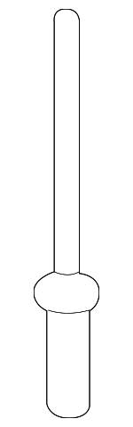 86829A2000 - Body: Fender Liner Rivet for Kia: EV6, Niro, Niro EV, Sorento, Telluride Image