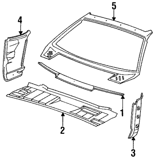 92855911702GRV - Body: Cowl Panel for Porsche Image