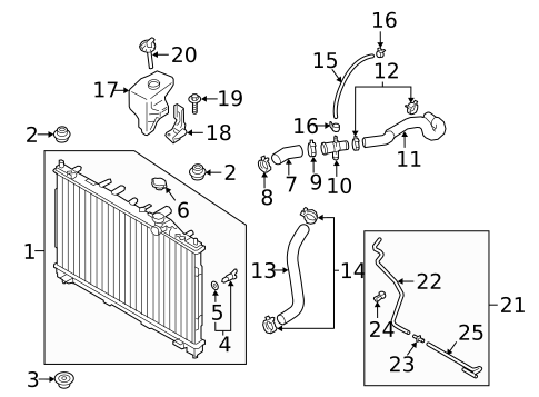 Radiator & Components for 2020 Mitsubishi Eclipse Cross #0