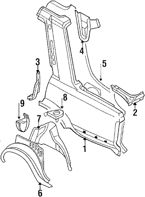 Quarter Panel for 1984 Nissan Stanza #0