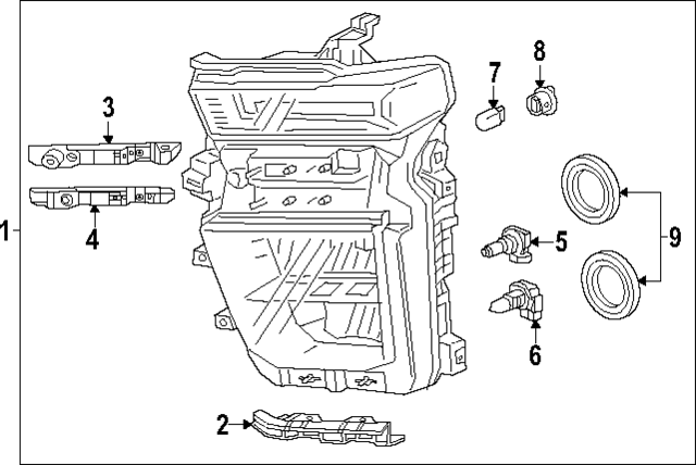 85756446 - Electrical: Headlamp Assembly for GM Image