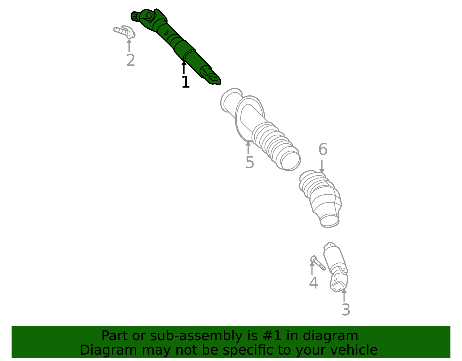 2002-2009 GM Upper Intermediate Steering Shaft 15206668 GM ...