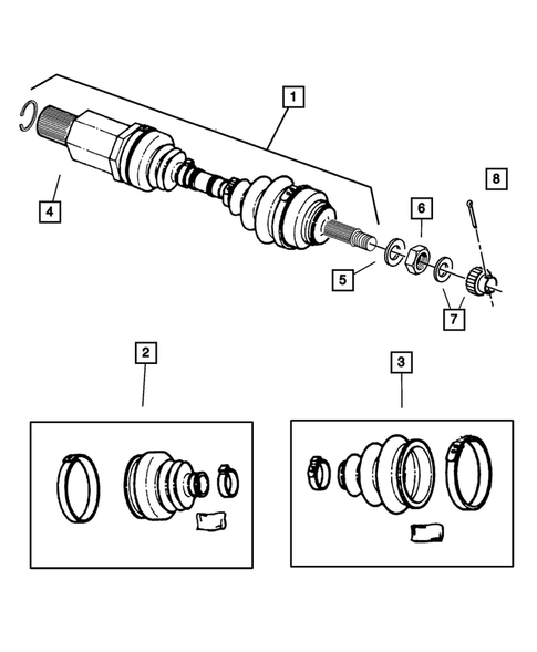 Front Axle Drive Shafts for 2001 Chrysler PT Cruiser #0