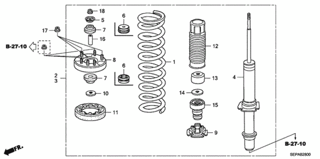 Front Shock Absorber for 2008 Acura TL #0