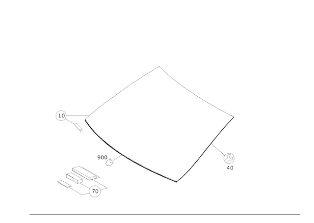 166670160164 - Window System: Windshield for Mercedes-Benz Image image