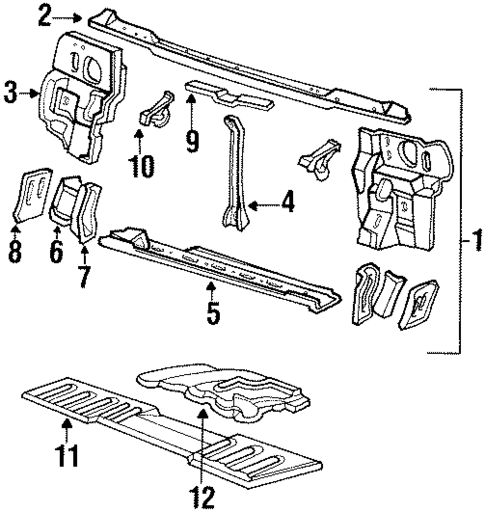 Radiator Support for 1985 Honda Civic #0