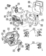 68089333AA - Doors, Door Mirrors and Related Parts: Carrier Plate Panel, Left for Mopar Image
