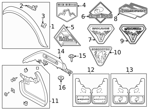Exterior Trim - Fender for 2024 Ford Bronco #0