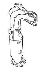 250510V030 - : 2012-2017 Toyota Camry Catalytic Converter w/ Integrated Exhaust Manifold Pipe Assembly 2.5L for Toyota: Camry Image