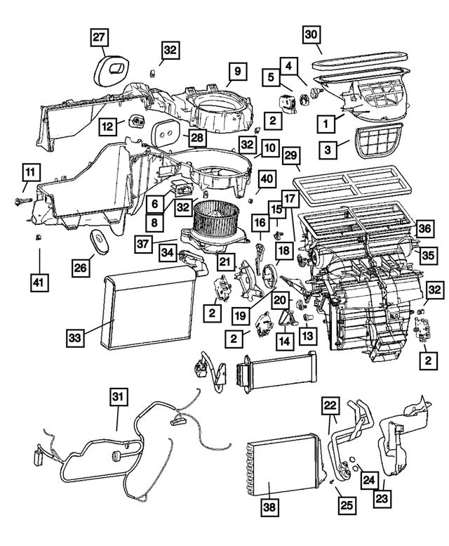 68017816AB - Air Conditioning &amp; Heater: Air Inlet Housing for Mopar Image