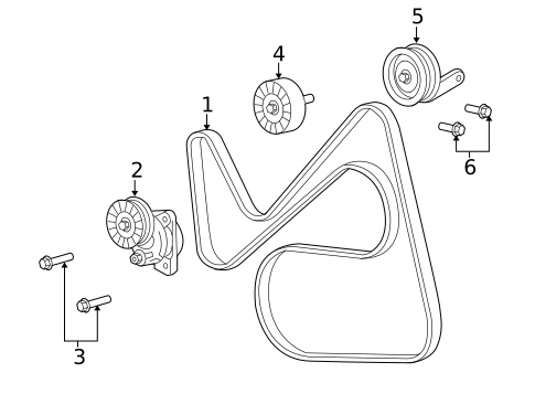 Belts & Pulleys for 2009 Mazda Tribute #0
